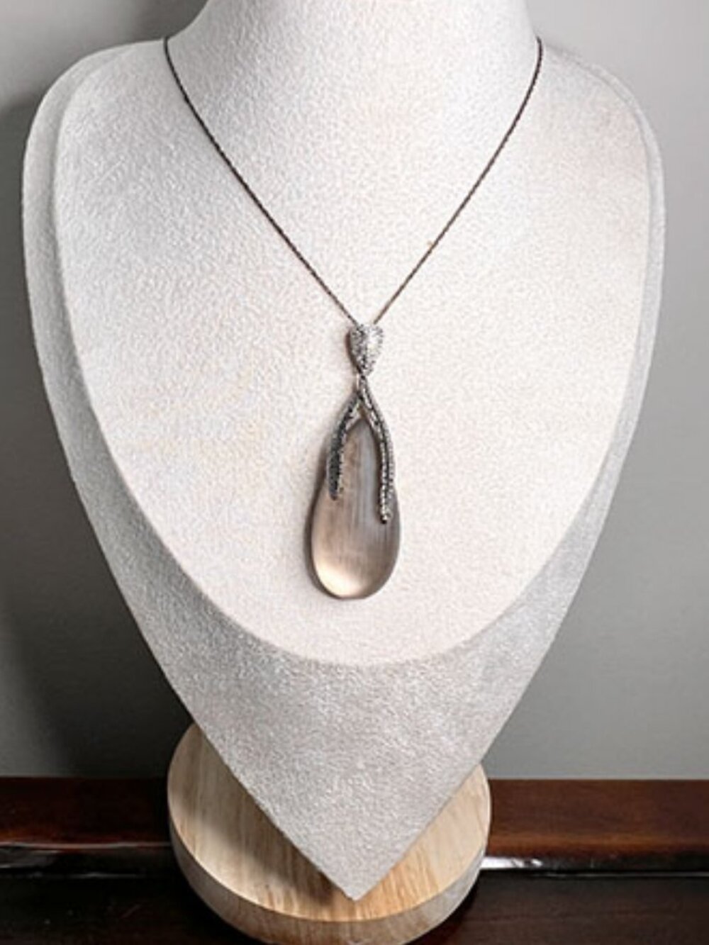 Alexis Bittar Hand-Carved “Glow-From-Within” Lucite Pendant Necklace